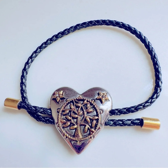 Unisex Alexander McQueen Heart Leather Strap Bracelet - Picture 6 of 9